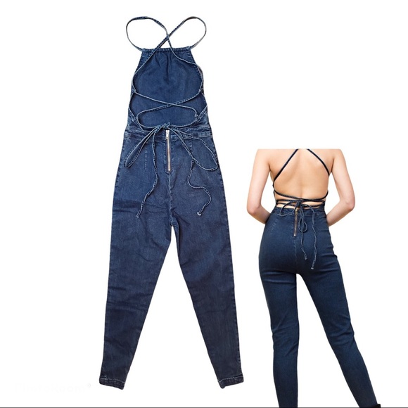 urban outfitters denim overalls SRP$109 - Picture 3 of 4